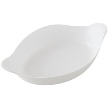Imagem de Assadeira de Vidro Oval 34cm Marinex Opaline, Branco