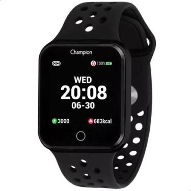 Imagem de Relógio Champion Smart Bluetooth 4.0 Preto Pulseira Preta CH50006P Sma