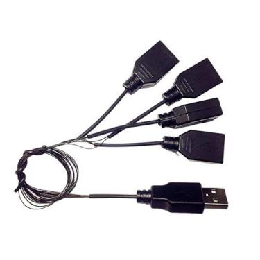Imagem de Cabo adaptador USB para 1 tomada macho para 4 fêmeas - Kyglaring
