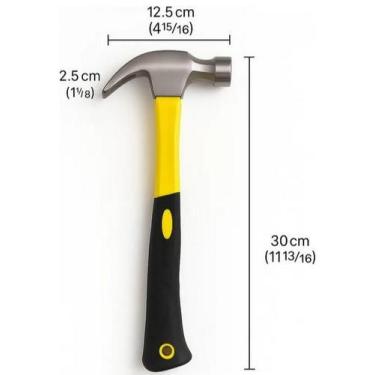 Imagem de Martelo De Unha Bomvink 270g Bom-1001 Cabo Emborrachado Anti