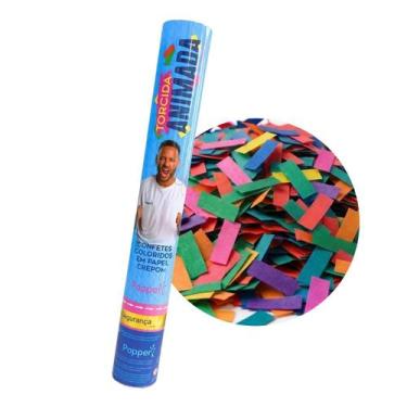 Imagem de Lança Confete Colorido Crepom Torcida Copa Neymar Popper