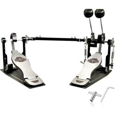 Imagem de HAIRIESIS Pedal De Bumbo Duplo Com Batedor Ajustável, Duplo, Corrente Dupla Para Bateria Eletrônica E Conjunto