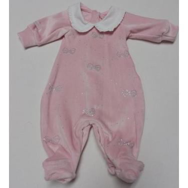 Imagem de Macacão Luxo Bebê Menina Plush Strass Inverno LessaKids 9210 - Lessa K