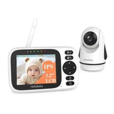 Imagem de Babá Eletrônica Hellobaby Hb6339 Monitor Bebê 3.2 Branco