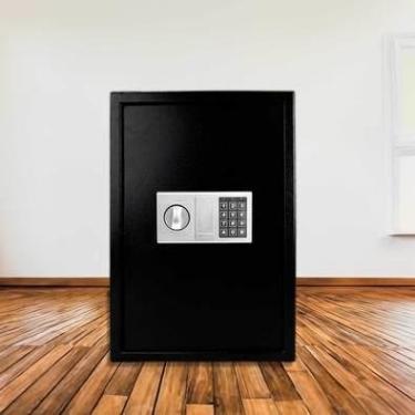 Imagem de Cofre Aço Eletrônico Teclado C/ Senha + Chave - 52x36x35cm