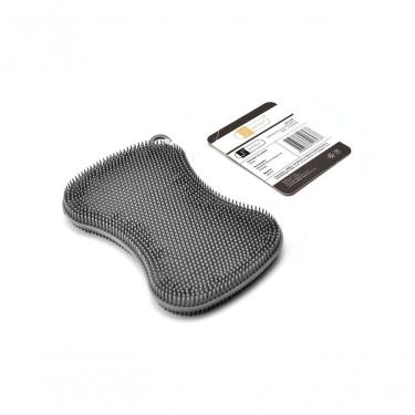 Imagem de Esponja de Silicone Dupla Face Cinza 13CM para Limpeza Eficiente e Higiênica sem Riscar Utensílios e Louças James. F