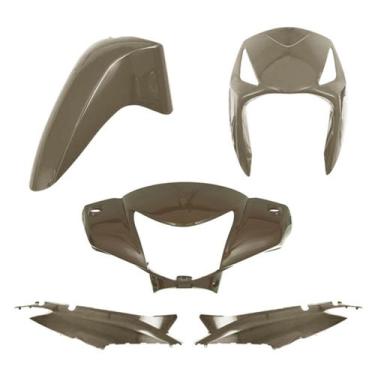 Imagem de Kit Carenagem Moto Honda Biz 125 KS ES 2006 a 2010 4 Peças Cromo Forte