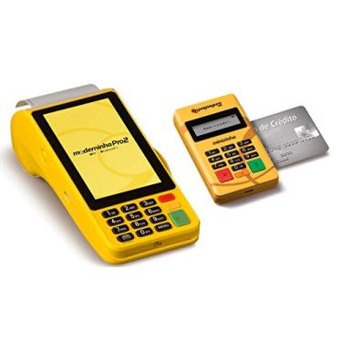 Imagem de Moderninha pro 2 Conexão WiFi - Chip Da Vivo + Minizinha Bluetooth Débito,Crédito,Refeição Pág-Seguro