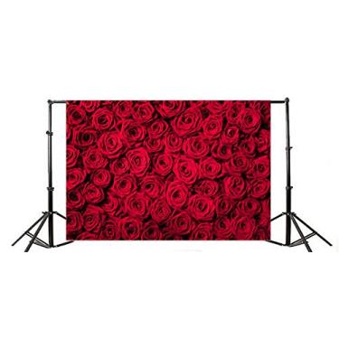 Imagem de Yeele 3 x 7 pés Casamento Rosa Vermelha Floral Foto Fundo Vinil Pétalas Flores Romântico Doce Festa de Noiva Estilo Fotografia Cenários Meninas Adultos Amantes Retrato Atividade Foto Studio Adereços Papel de Parede