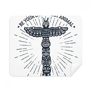 Imagem de Pano de limpeza de tela com estampa decorativa de coruja do Antigo Egito 2 peças de tecido de camurça