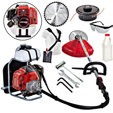 Imagem de Roçadeira Costal Kawashima KW420C Plus 42cc 2 Tempos Gasolina Robusta e Resistente Com Motor M420PS e Lâmina de Vídia Ideal Para Terrenos Irregulares