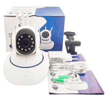 Imagem de Camera de Segurança 3 Antenas Wifi 1080p Dome Robô Giratoria 360° IP Yoosee Detecção de movimento Alerta no Email Audio