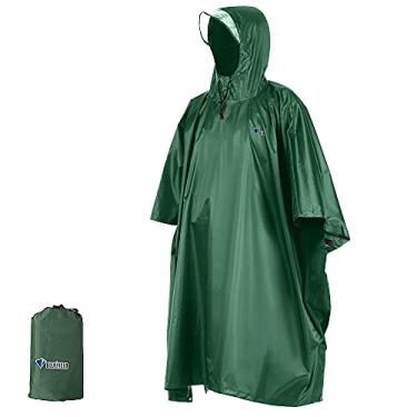 Imagem de Qudai Capa de chuva impermeável com capa de chuva Poncho leve para ciclismo Capa de chuva para caminhada Casaco com capuz para motocicleta Capa de chuva Poncho para piquenique