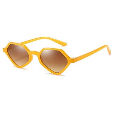Imagem de Óculos de sol Polígono Vintage Feminino Retro Punk Cat Eye Óculos de Sol Feminino com Armação Pequena Óculos Óculos, C5 Laranja, Marrom, Tamanho Único