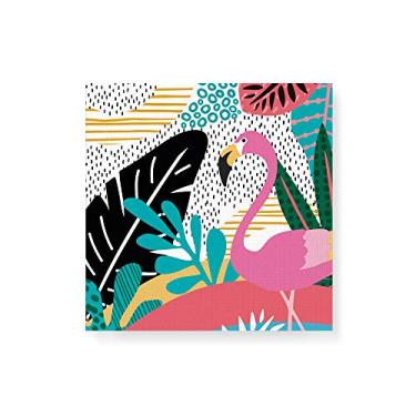 Imagem de Arte Maníacos Quadro Decorativo em Tela Canvas Tropicalia Flamingo - 50x50cm