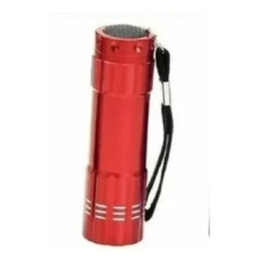 Imagem de Mini Lanterna De Mão De Alumínio 9 Led Carro, Casa Externo COR VERMELHA