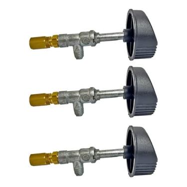 Imagem de Registro Chapa De Lanche Com Injetor + Botão Kit 3 Pçs