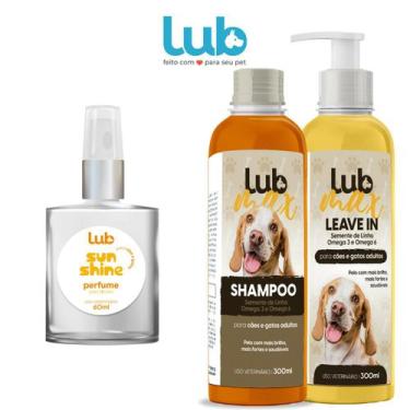 Imagem de Kit Shampoo, Leave-In Lub Max E Perfume Sunshine Para Cães E Gatos Lub