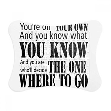 Imagem de Moldura de quebra-cabeça You Dececide Where to Go Decoração de quadro Enfeite de jogo de quebra-cabeça