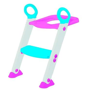 Imagem de Assento Redutor Infantil para Bebê - com Escada - Rosa - Buba