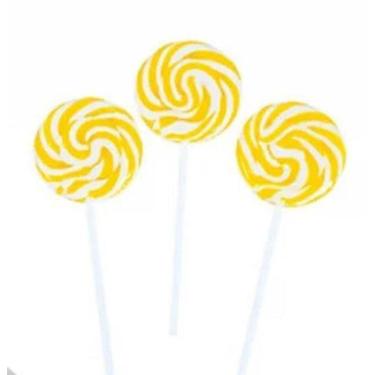 Imagem de Pirulito Psicodélico Amarelo E Branco Pacote 50 Un Martinha