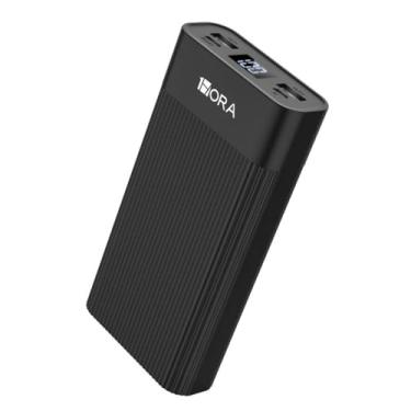 Imagem de Bateria Portátil 1Hora Gar117n Power Bank 20000mAh Preta Capacidade Elevada Design Compacto e Leve Compatível com Android e Ios Perfeita para Viagens e Uso Diário