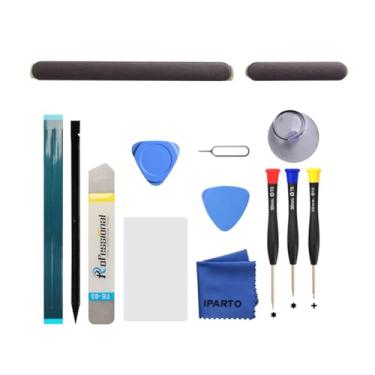 Imagem de iParto Kit de substituição de botão de volume de energia para Google Pixel 7 Pro Power On Off Volume Side Button Set Substituição com ferramentas (preto)