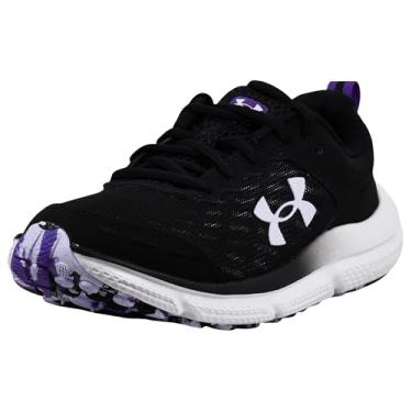 Imagem de Under Armour Tênis de corrida feminino Charged Assert 10, Preto/Preto/Roxo Sal, 9.5