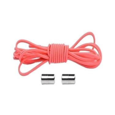 Imagem de No Tie Shoe Laces Shoes Round Shoelaces For Sneakers Rubber Elastic Laces Without Ties Kids Adult Shoe Lace Rubber Bands(Fluorescent red)