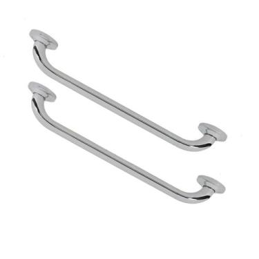 Imagem de Alça Apoio Kit 2 Uni Inox 30CM Barra Suporte Anti Queda Cadeirante Ges
