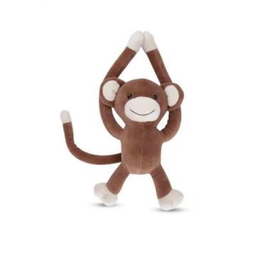 Imagem de Macaco de Pelúcia Agarradinho Marrom 33 cm Antialérgico - CTX Pelúcia