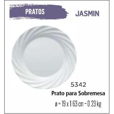 Imagem de Jogo De Prato Jasmin 06 Pratos Sobremesa - Lanche -19cm Br - Duralex 