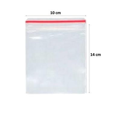 Imagem de Saco Transparente Saquinho Plástico Fecho Zip 10x14 500 Uni - B&K