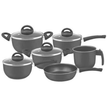 Imagem de Conjunto de panelas 06 pçs antiaderente Marpal com Teflon, Preto