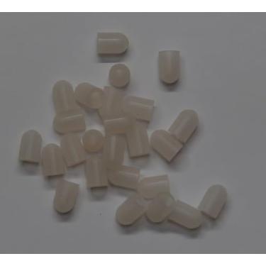 Imagem de DEXIERP Tampa redonda curta para 7/81.3 cm 5-5,5 mm diâmetro externo (pacote com 50) de tampa de extremidade de tubo de tubo protetores de rosca máscara de tinta reutilizável borracha de silicone