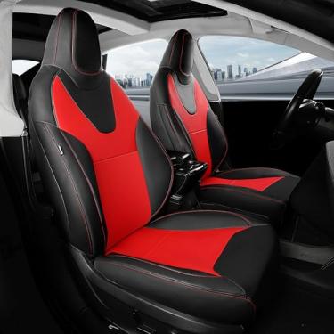 Imagem de FREESOO Capa de assento personalizada para Tesla Model S 2015 2016 2017, 5 assentos desempenho motor duplo 75/75D/70D/70/60/60D/85D/P85D/90D/P90D/P100D acessórios preto vermelho
