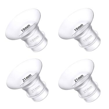 Imagem de Trymall Inserções de Flange 19Mm 21Mm para Medela, Spectra 24Mm Escudos/Flanges, Compatível com Tsrete, Cppslee, Momcozy S9/S9Pro/S12/S12Pro Bomba Tira Leite Vestível, Reduz O Túnel de Mamilo de 24Mm para 4 Unidades