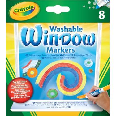 Imagem de Crayola Washable Window Markers, Car Window Markers, 8 Count