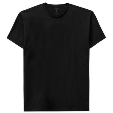 Imagem de Camiseta Masculina Lisa Básica Adulto Malwee Preto, XGG