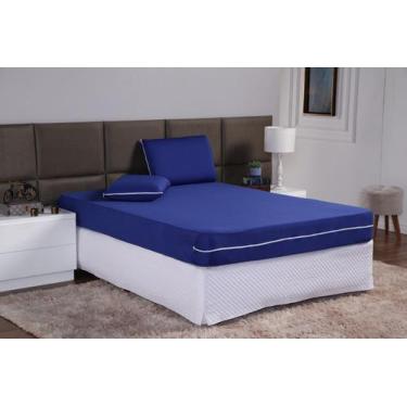 Imagem de Capa Protetora de Colchão Casal com Zíper Malha Gel Lisa 25 cm de Altu