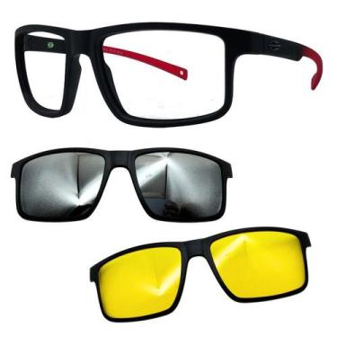 Imagem de Oculos Mormaii 6127 Swap 5 Com 2 Clipons Prata e Noturno, A85 preto re