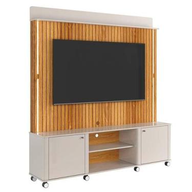 Imagem de Home Rack Painel Para TV 75 Poleg 183cm Florença Lukaliam Off White/Fr