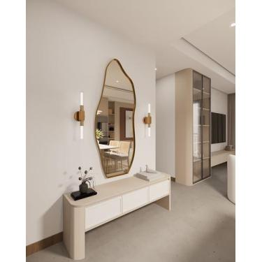 Imagem de Espelho Decorativo Moldura de Aluminio E06 115 x 60 Orgânico Lapidado 
