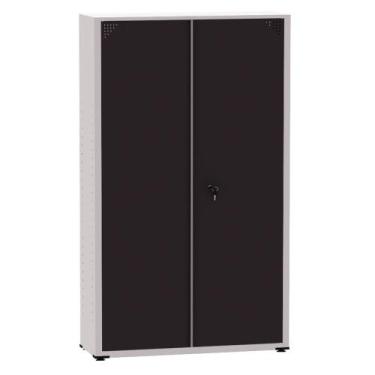 Imagem de Armário de Aço Montável Econômico Ap403sl Pandin 2,0 m Cinza e Preto