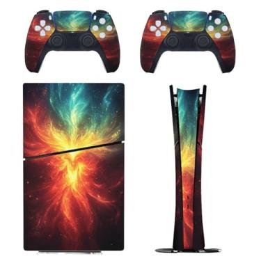 Imagem de Skin for PS5 Slim Digital Edition, capa adesiva para console e controle PlayStation 5, película protetora removível fácil de envolver acessórios para jogos, decalque capa completa - padrões artísticos