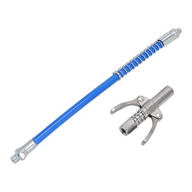 Imagem de Acoplador de Graxa, Acessórios de Graxa Acoplador de Ferramenta de Graxa Com Mangueira de 30,5 Cm Rosca Macho Braçadeira de Travamento Duplo Bocal de Graxa Acoplador de Graxa de