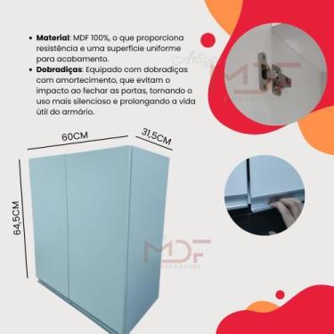 Imagem de Armário Aéreo Cozinha/lavanderia 2portas Amortecedor 100%mdf - BM Marc
