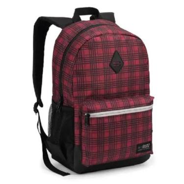 Imagem de Mochila masculina 18 xadrez vinho mj42249 - SEANITE, 3