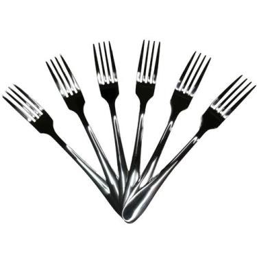 Imagem de Conjunto de 6 Peças de Talheres de Mesa de Inox Ideal pra Restaurantes