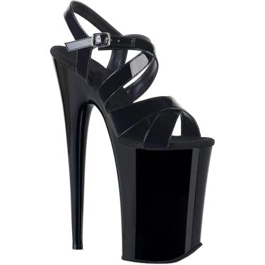 Imagem de 9in STILETTO HAPETO HAPELA PLATACADOR PLATALIATOR SANDALS FETISH SAPELA HIGH SALTOS SEXY STRIPPER Club Party Prom Sapatos Tamanho 34-46, Black1,34 UE